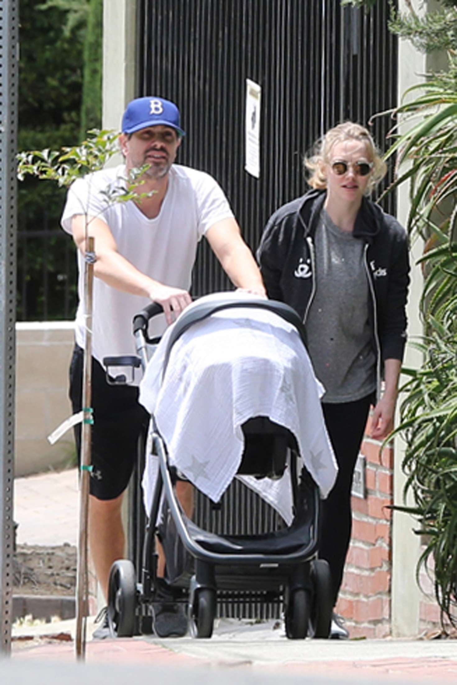 Amanda Seyfried with her family out in Los Angeles